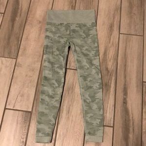 Green camo leggings